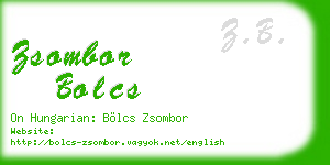 zsombor bolcs business card